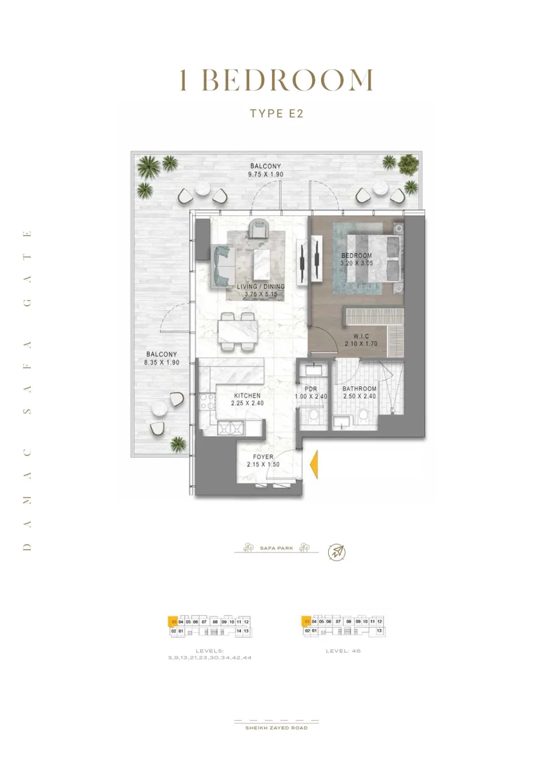 Floor plan for Type E2