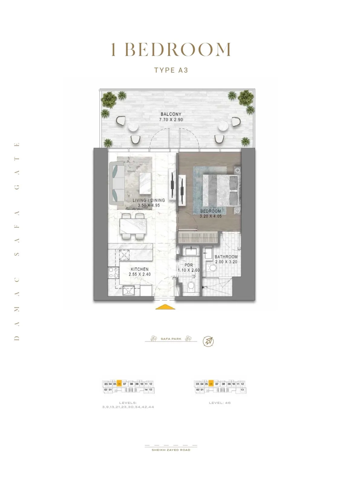 Floor plan for Type A3