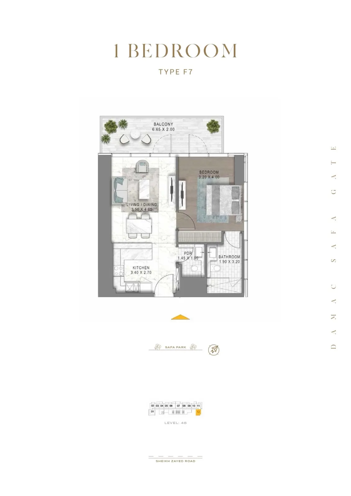 Floor plan for Type F7