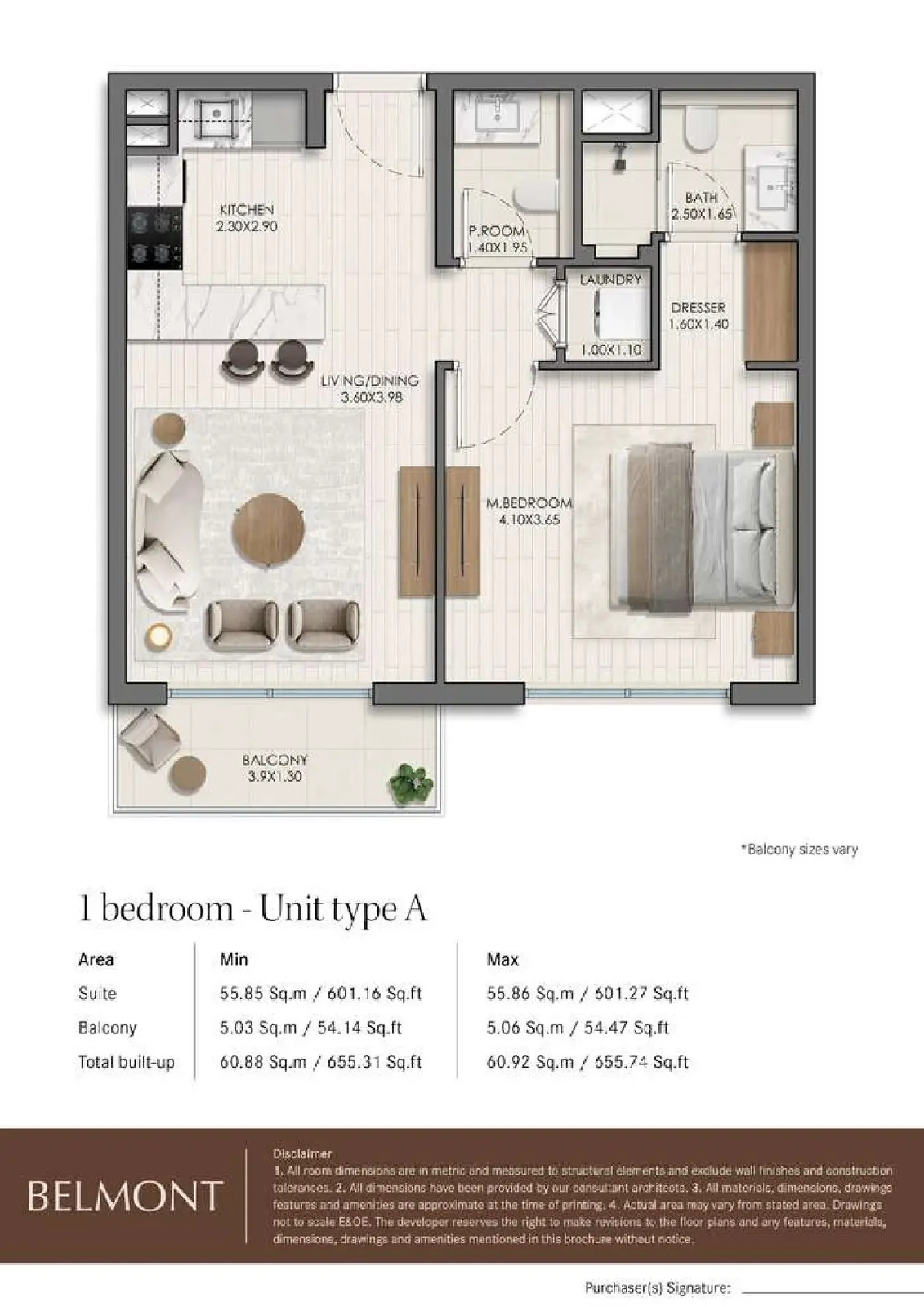Floor plan for Type A
