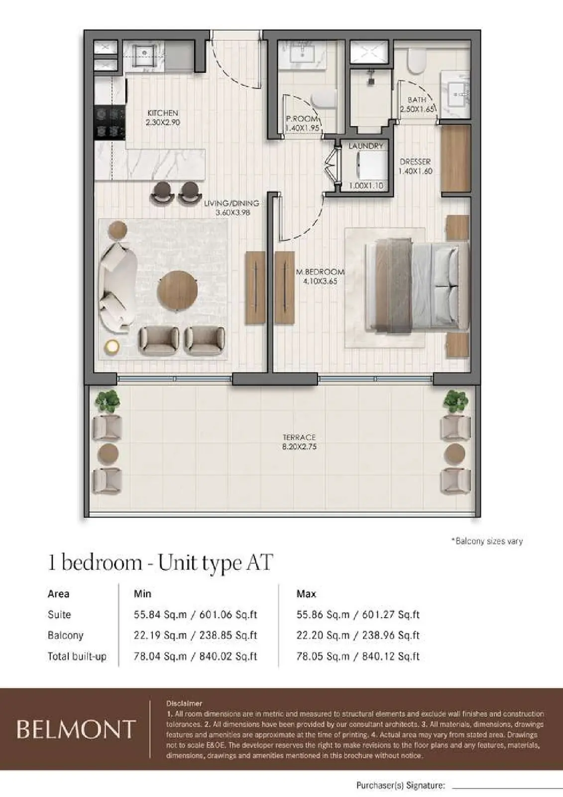 Floor plan for Type AT