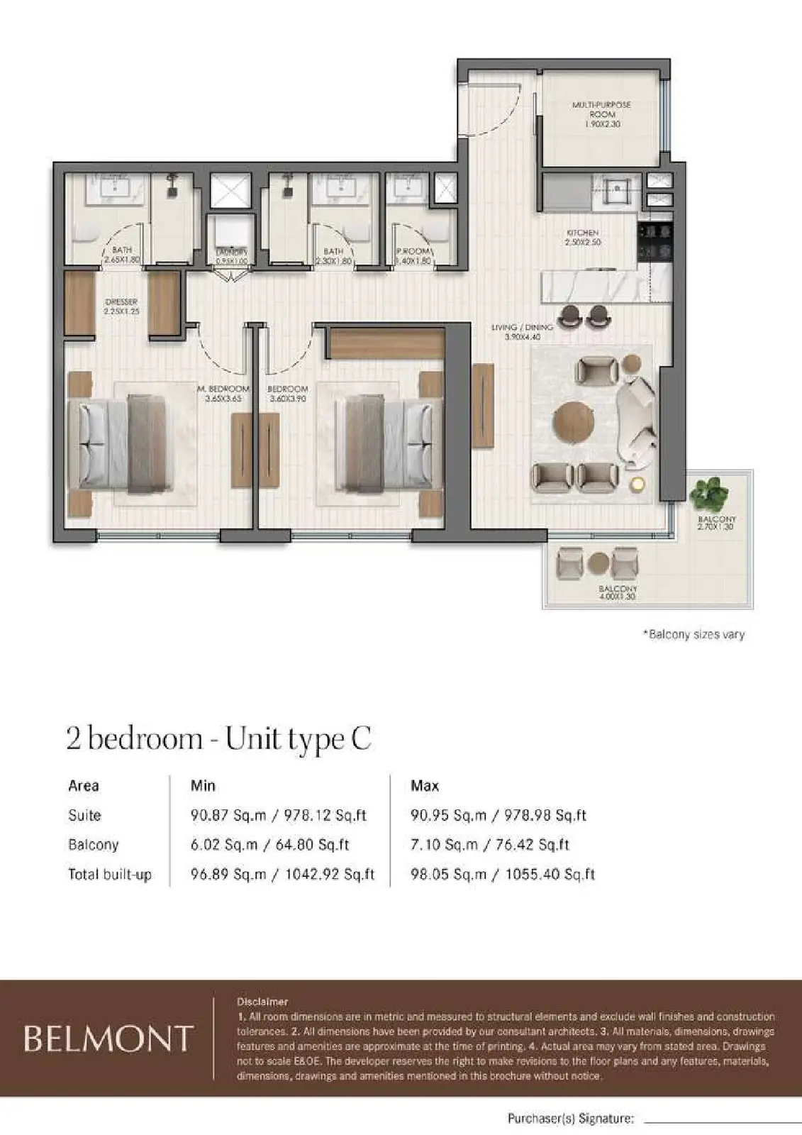 Floor plan for Type C