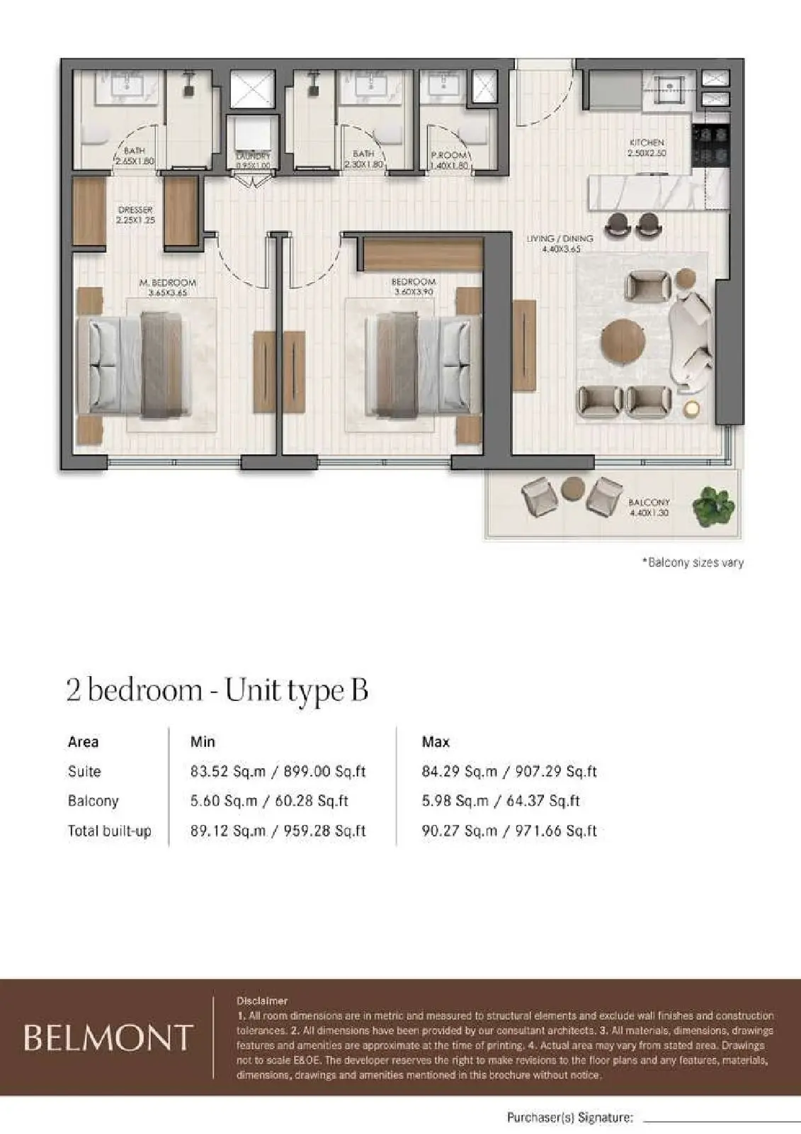 Floor plan for Type B