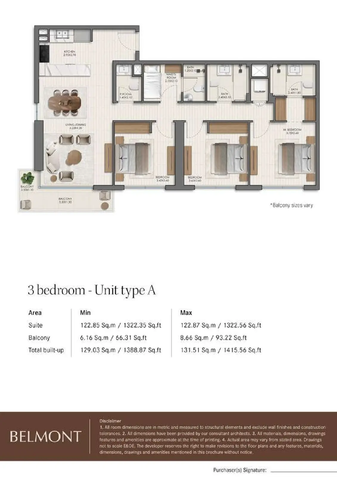 Floor plan for Type A