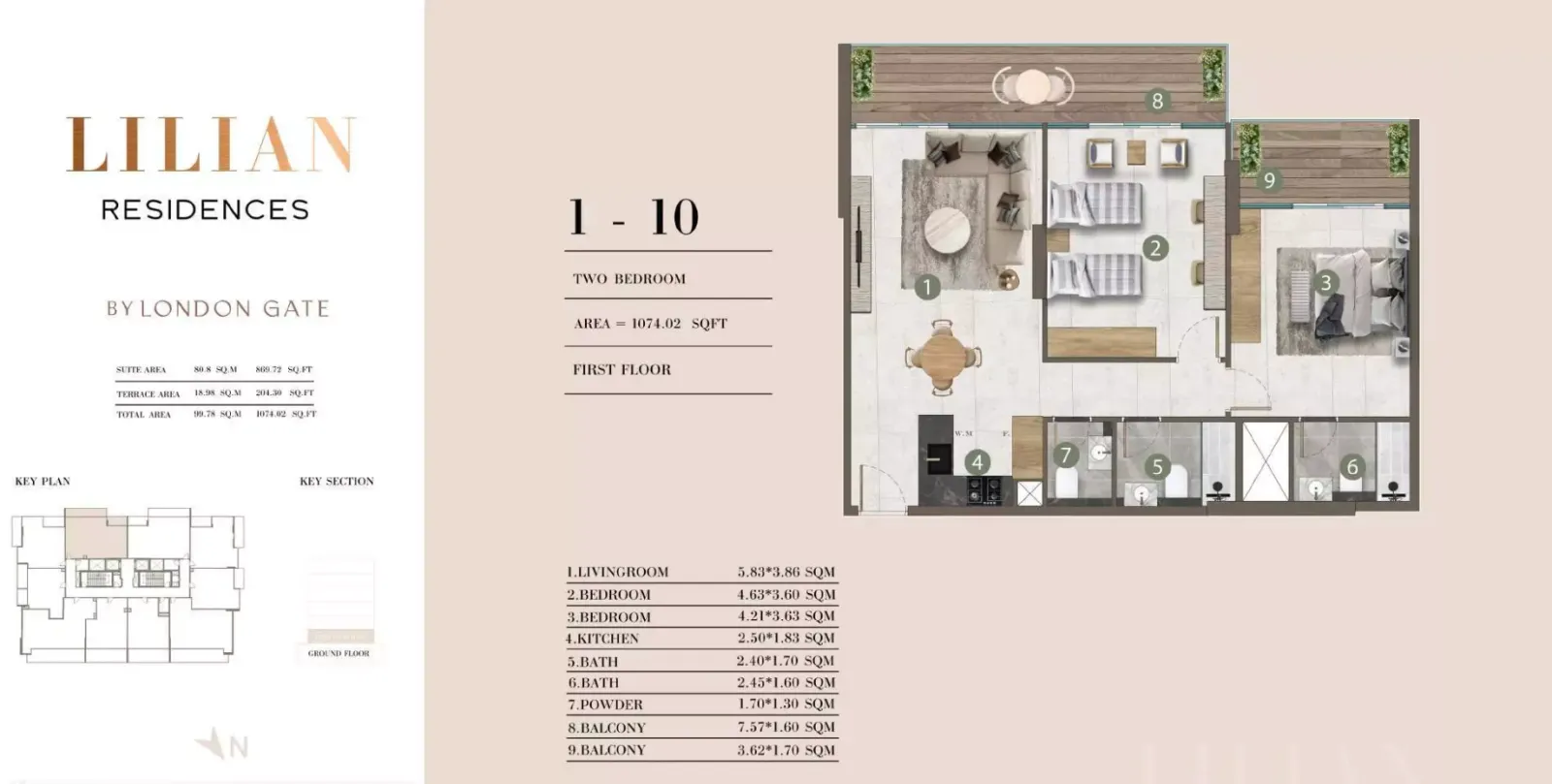 Floor plan for Type 1-10