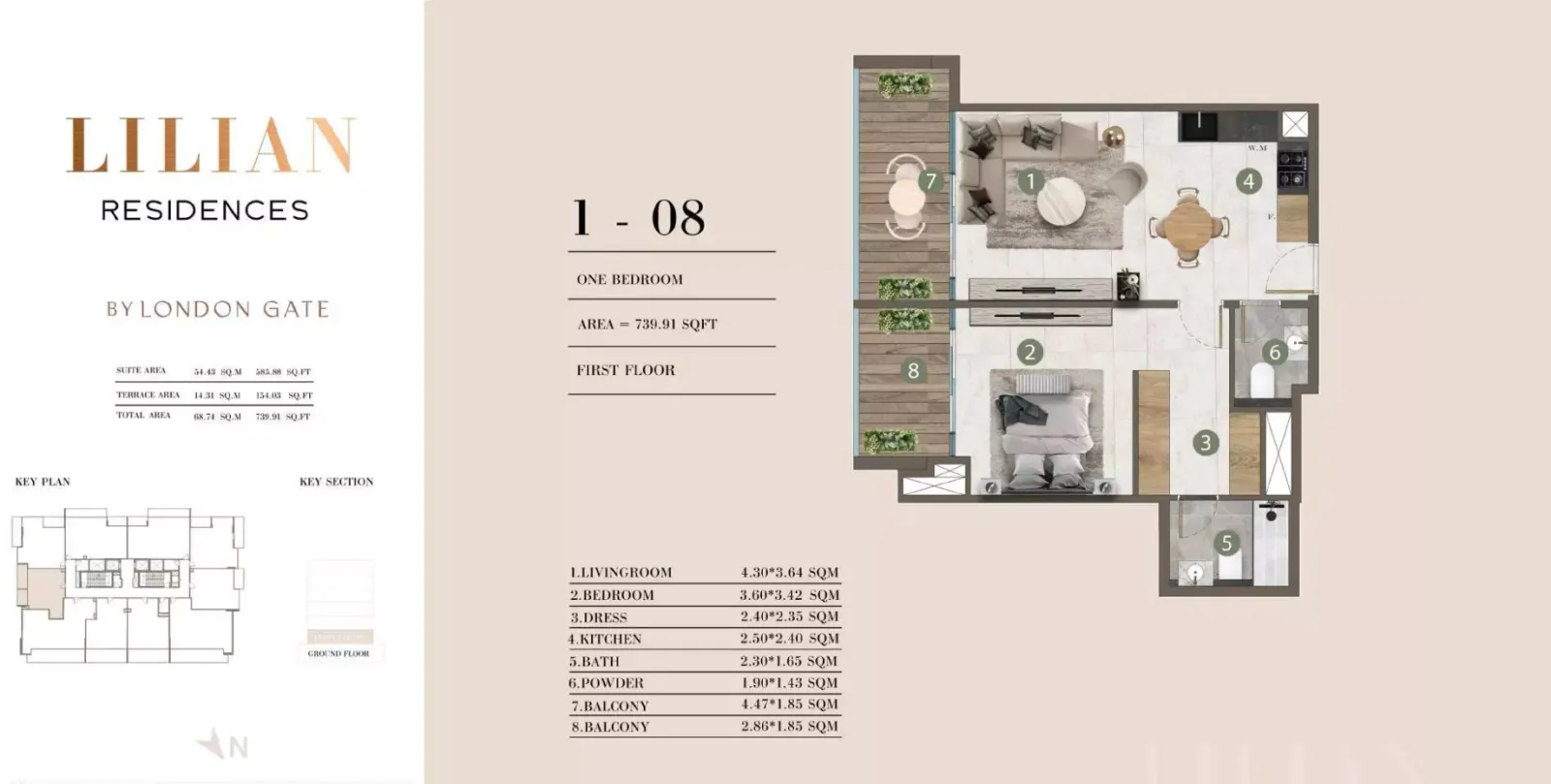 Floor plan for Type 1-08