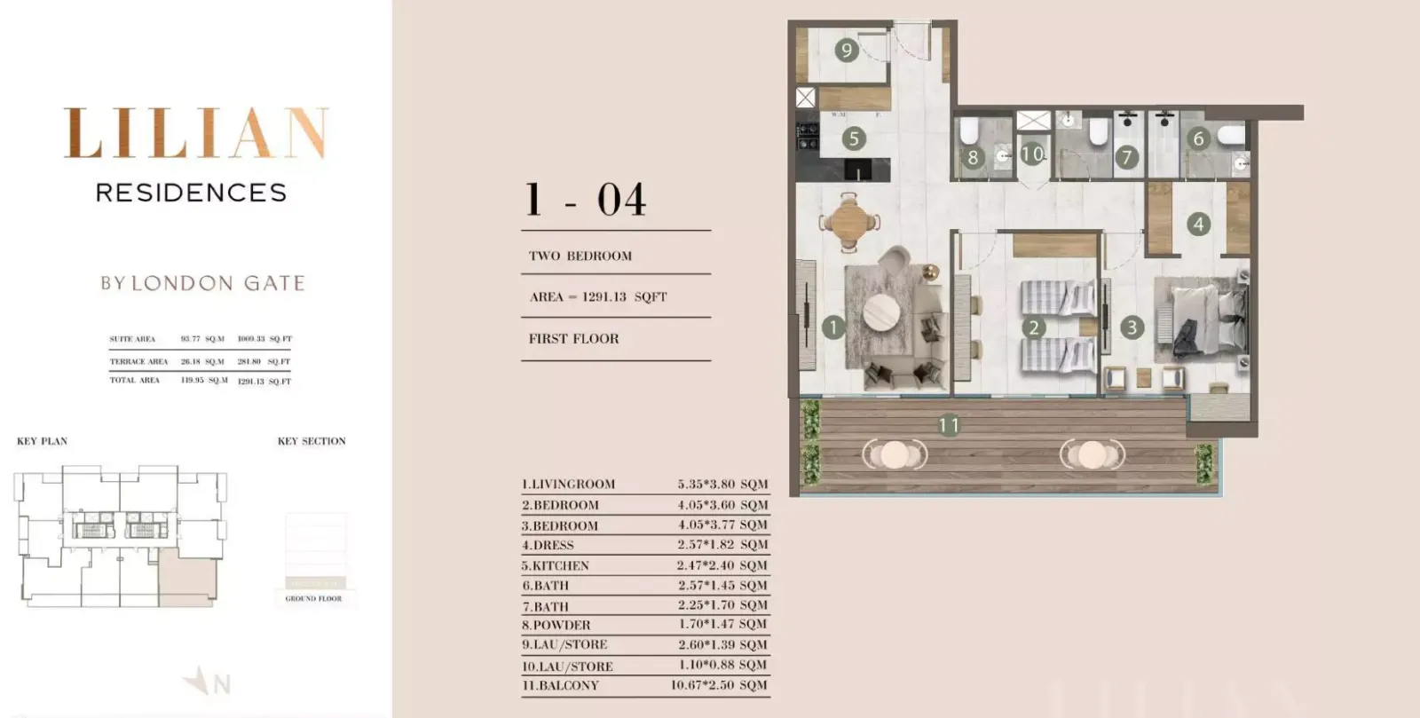 Floor plan for Type 1-04