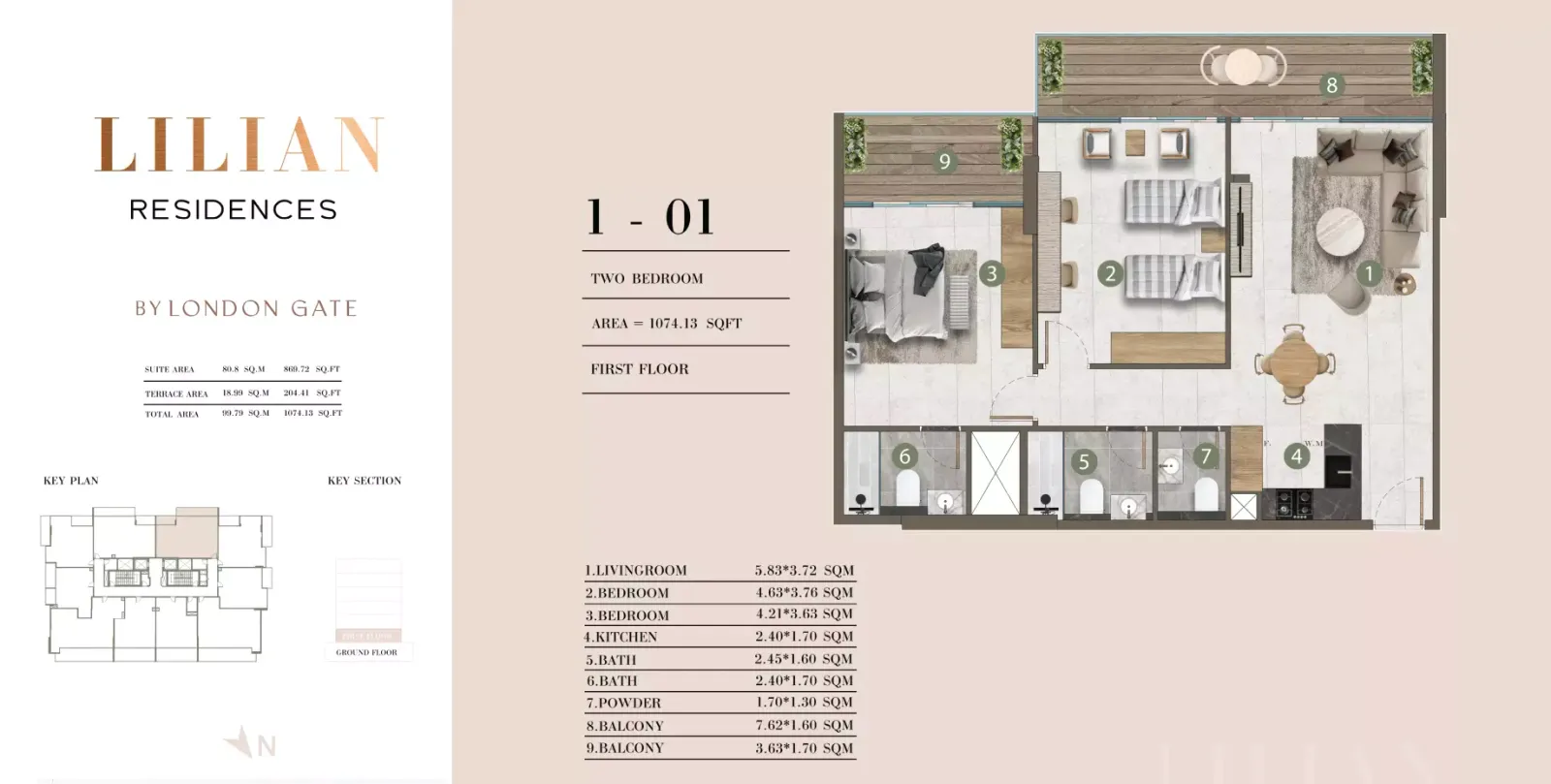 Floor plan for Type 1-01
