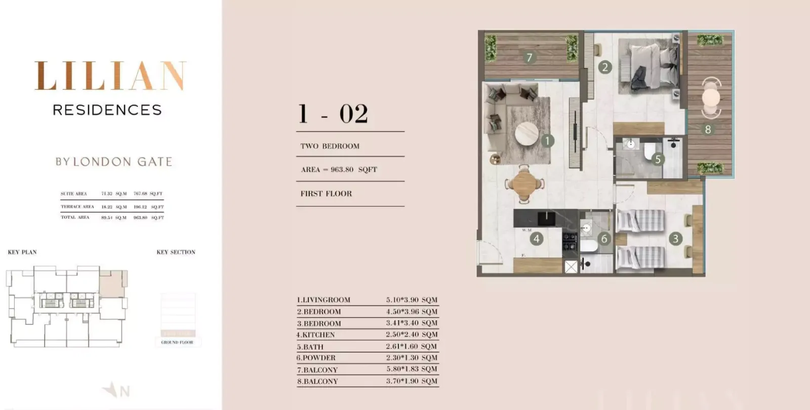 Floor plan for Type 1-02
