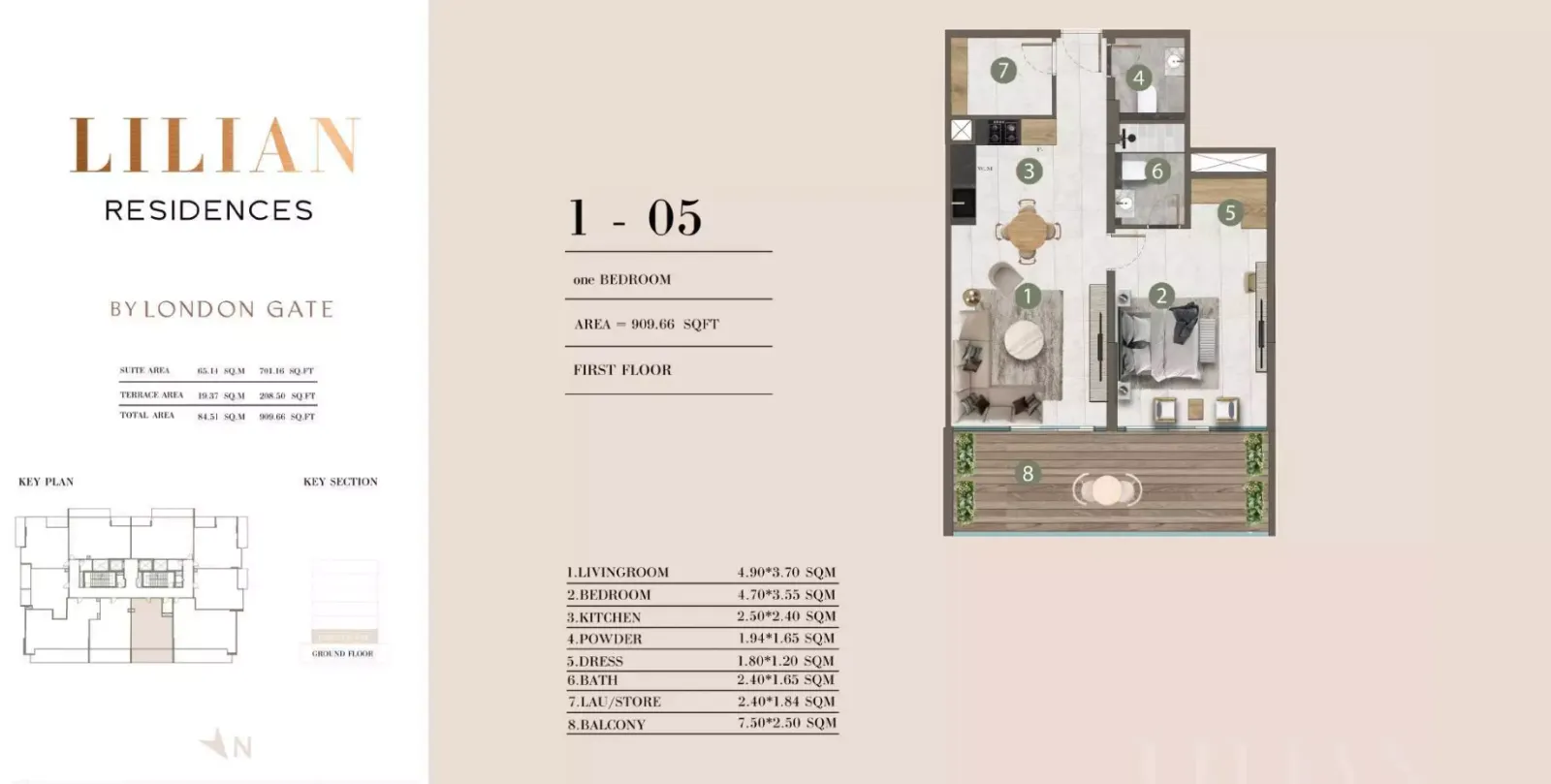 Floor plan for Type 1-05