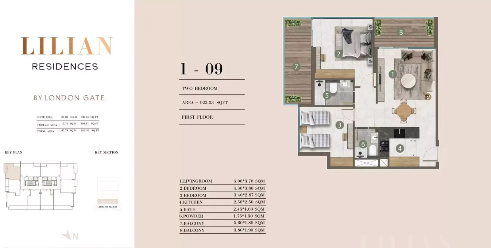 Floor plan for Type 1-09