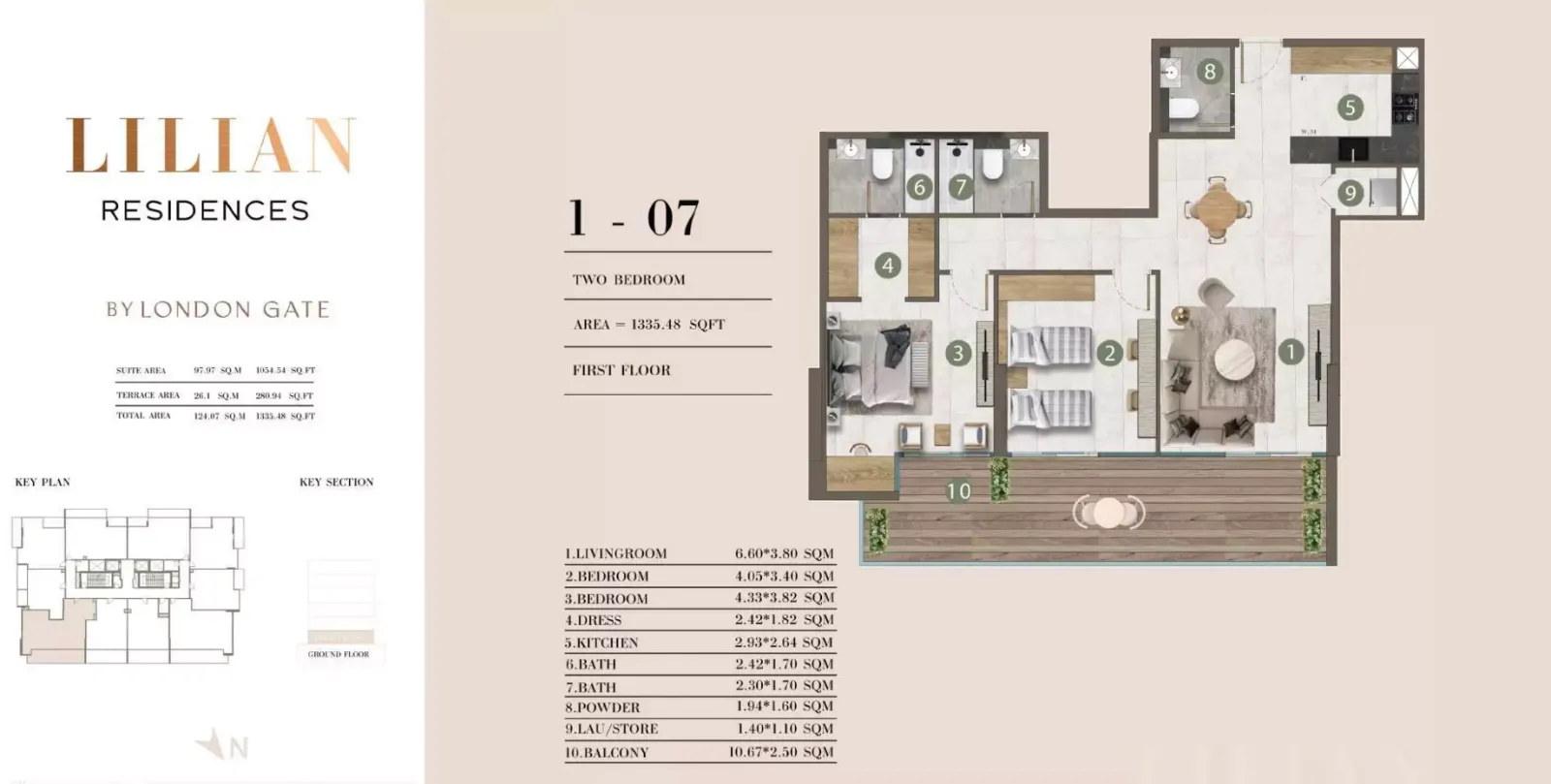 Floor plan for Type 1-07