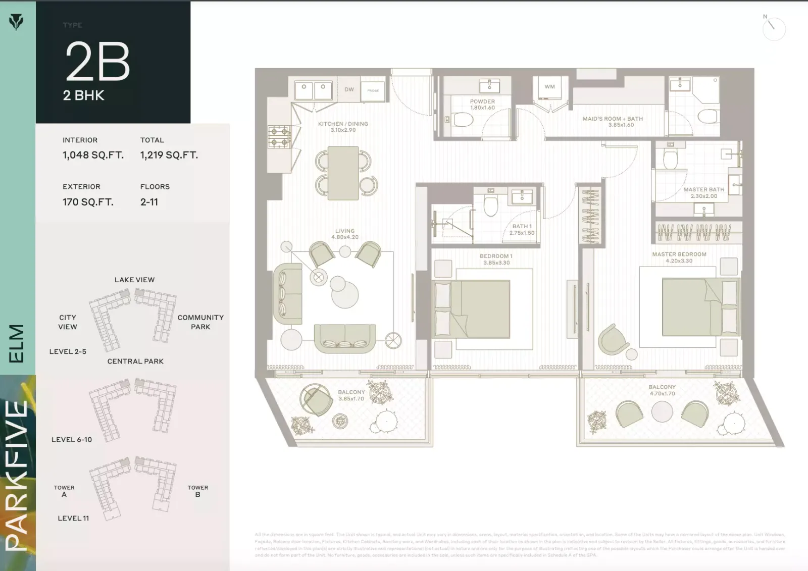 Floor plan for Type 2B