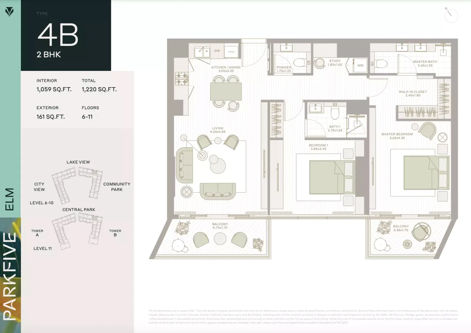 Floor plan for Type 4B