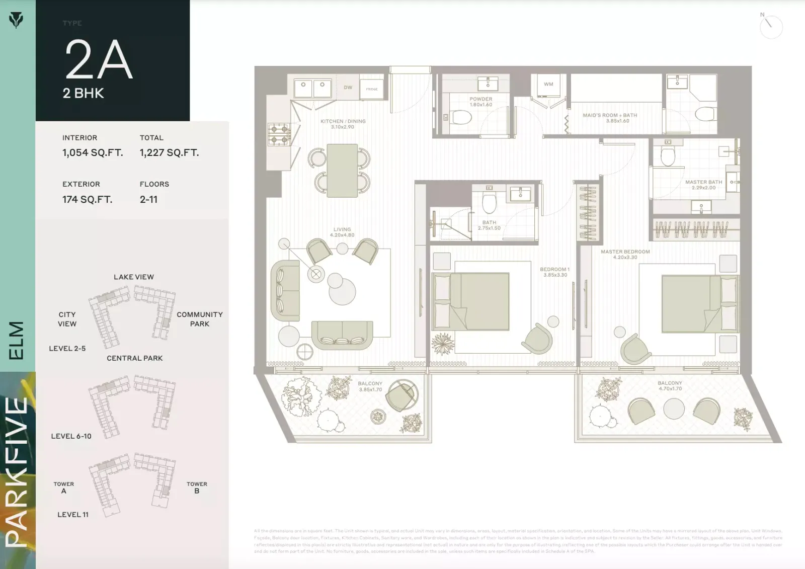 Floor plan for Type 2A