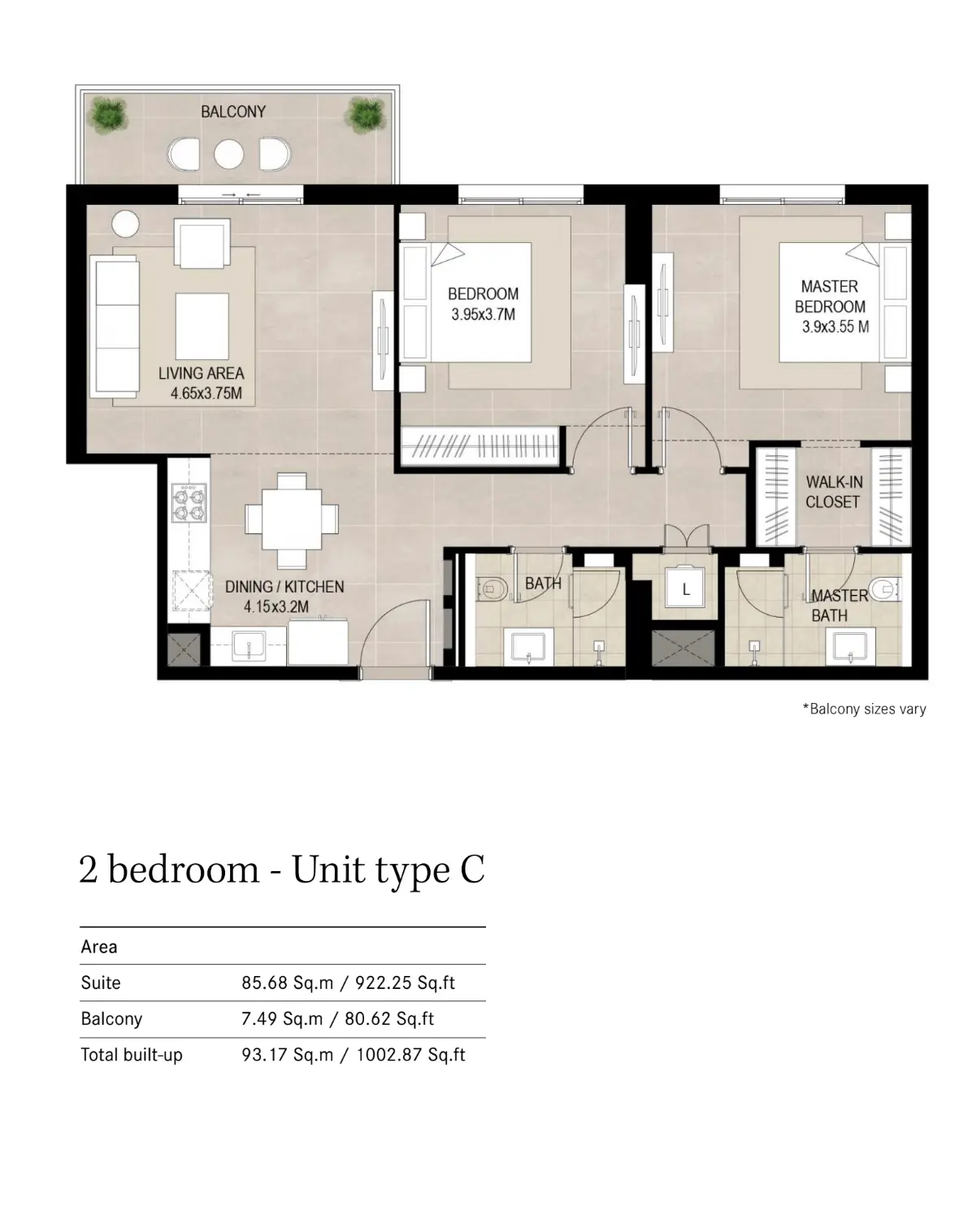 Floor plan for Type C