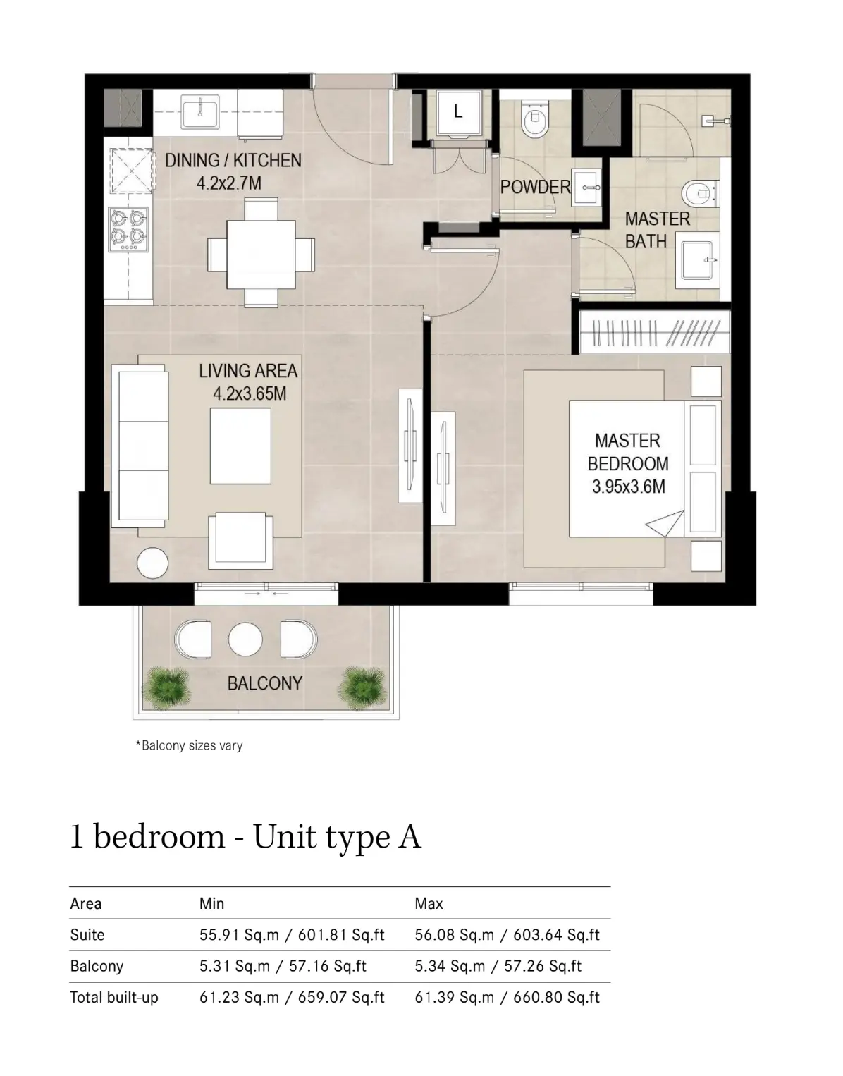 Floor plan for Type A