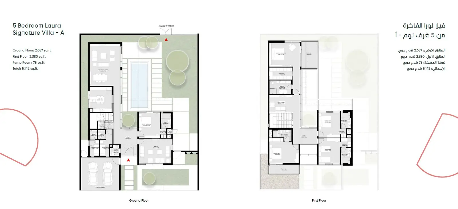 Floor plan for Signature Villa Type A