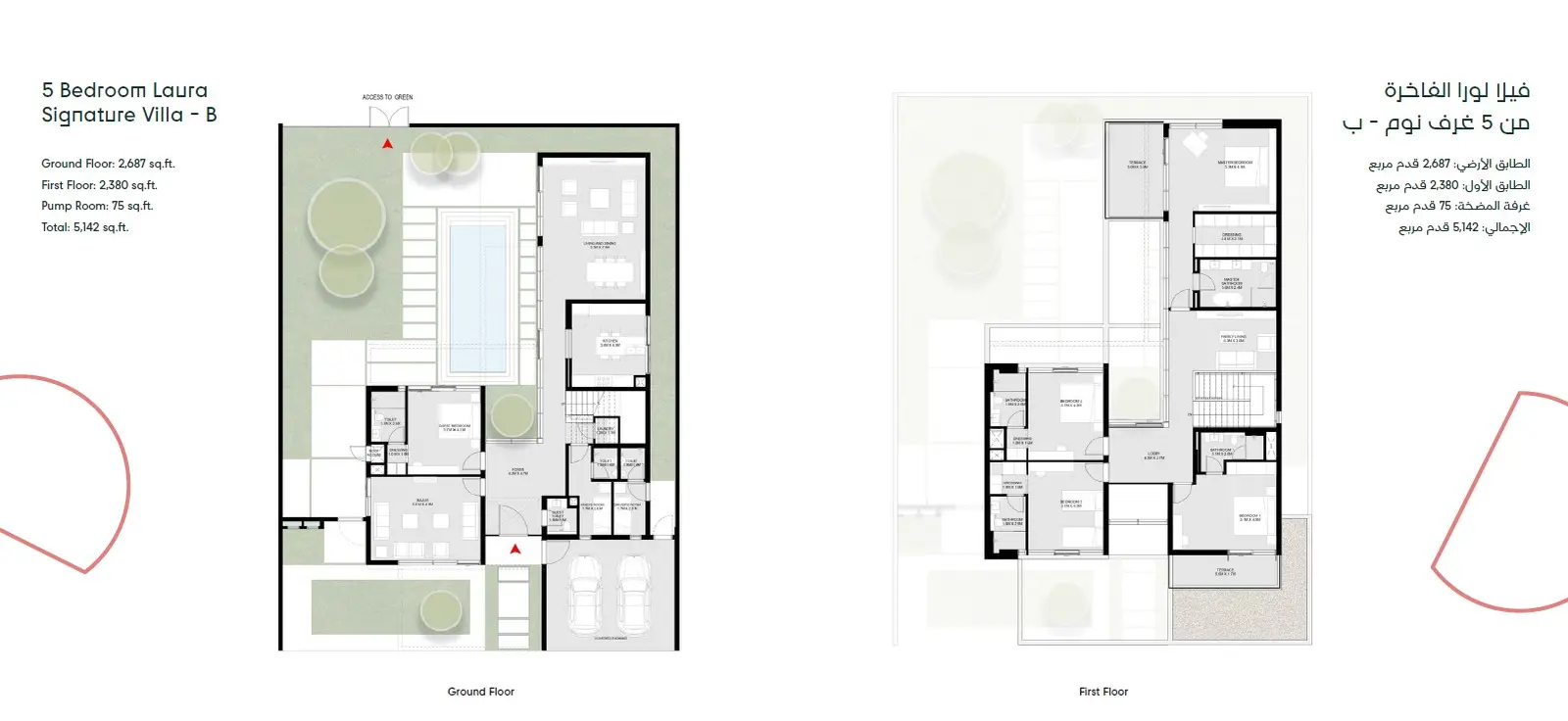 Floor plan for Signature Villa Type B