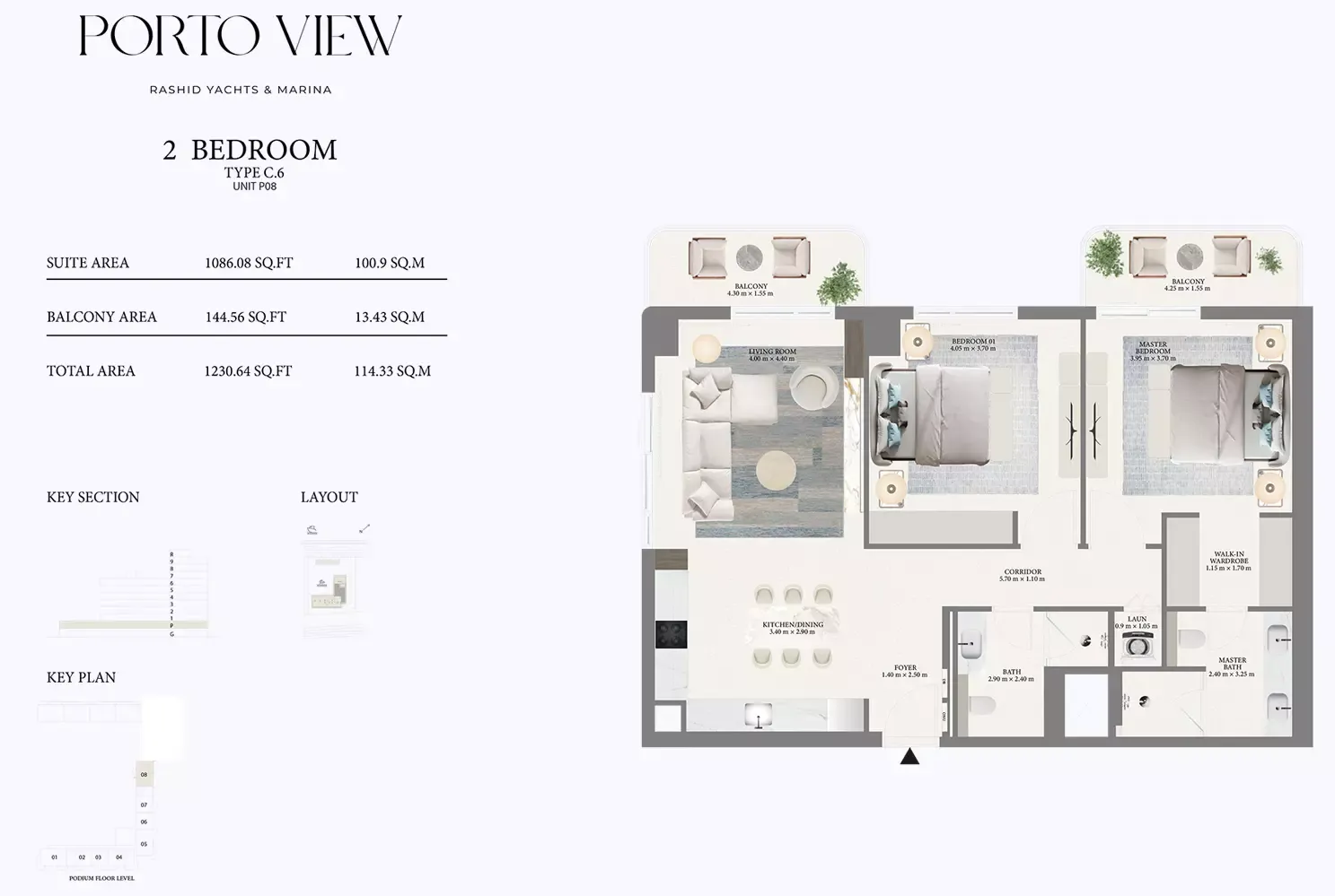 Floor plan for Type C6
