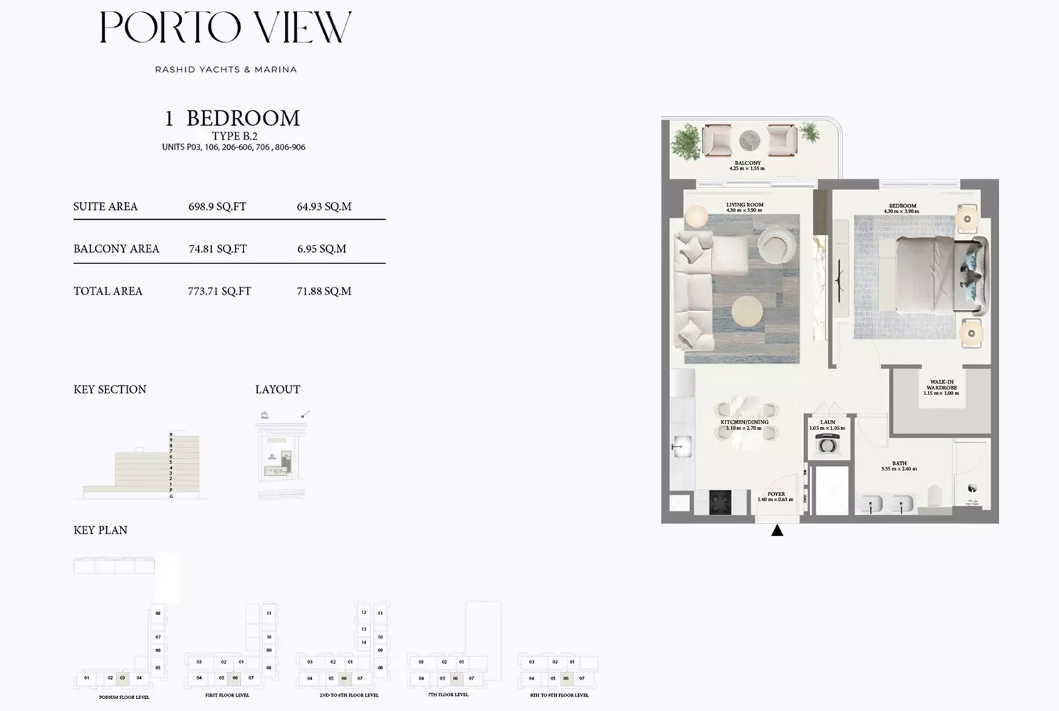 Floor plan for Type B2