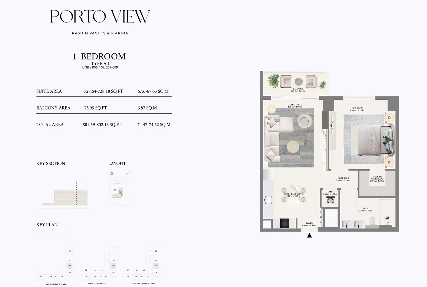 Floor plan for Type A1
