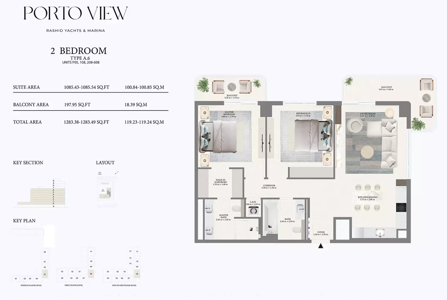 Floor plan for Type A6