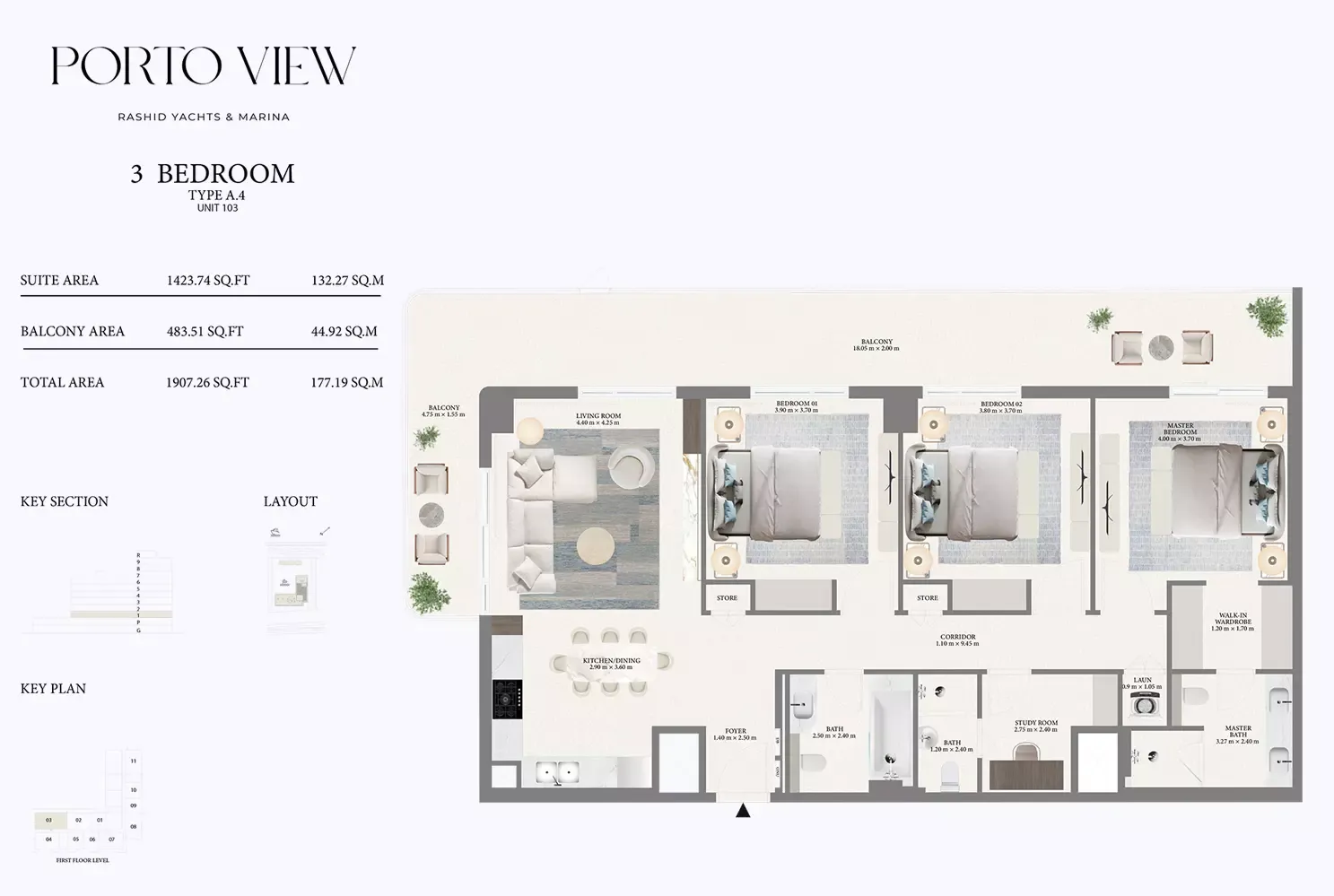 Floor plan for Type A4