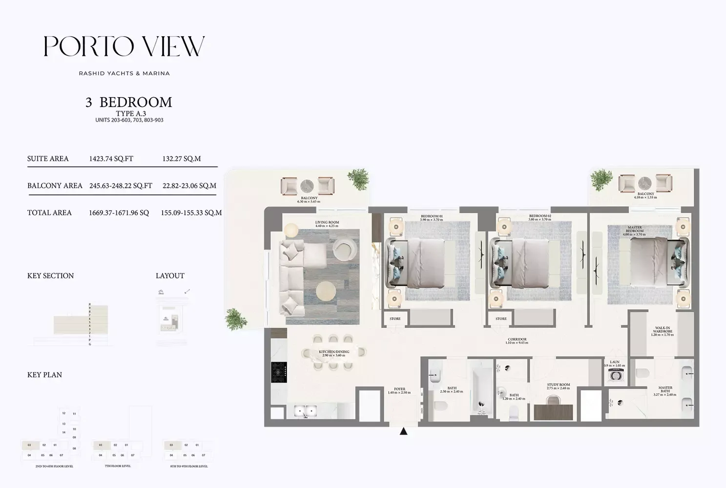 Floor plan for Type A3