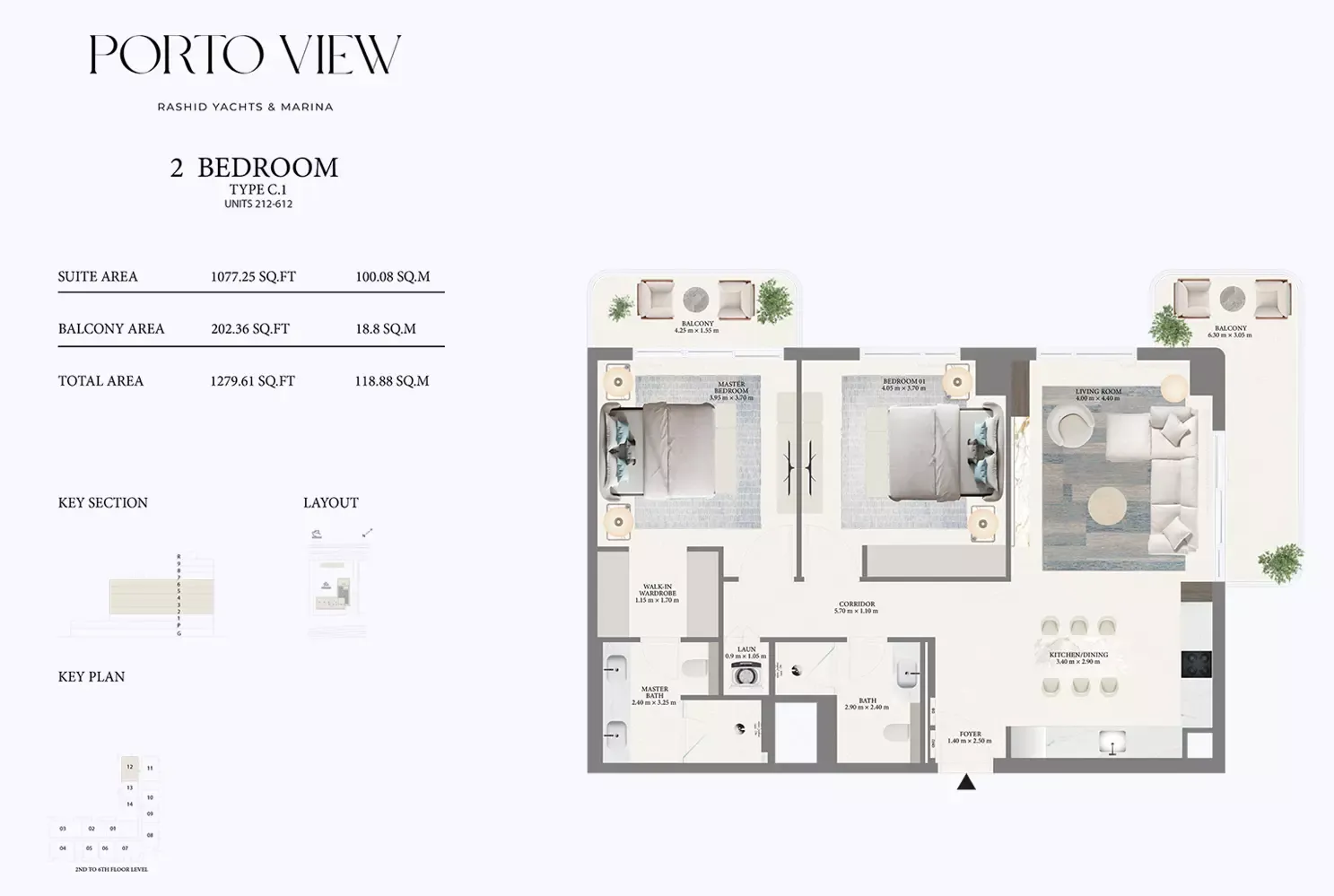 Floor plan for Type C1