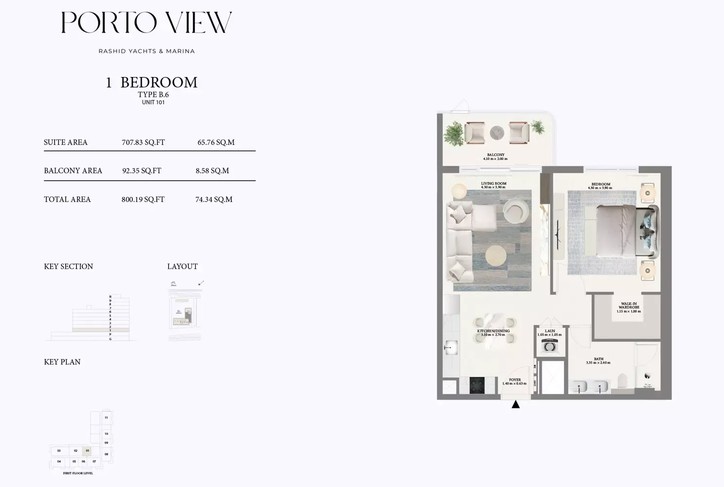 Floor plan for Type B6