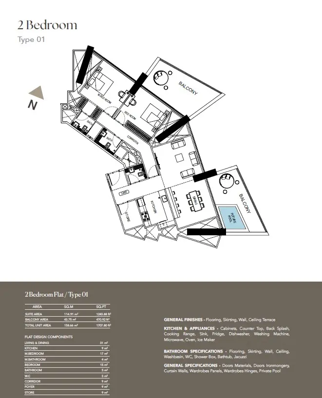 Floor plan for Type 1