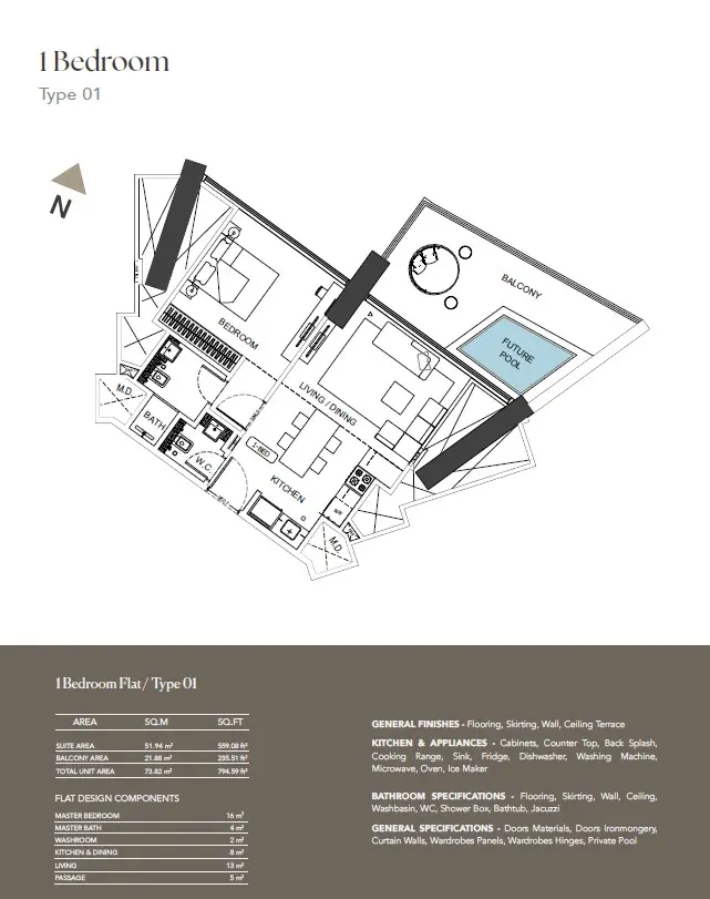 Floor plan for Type 1