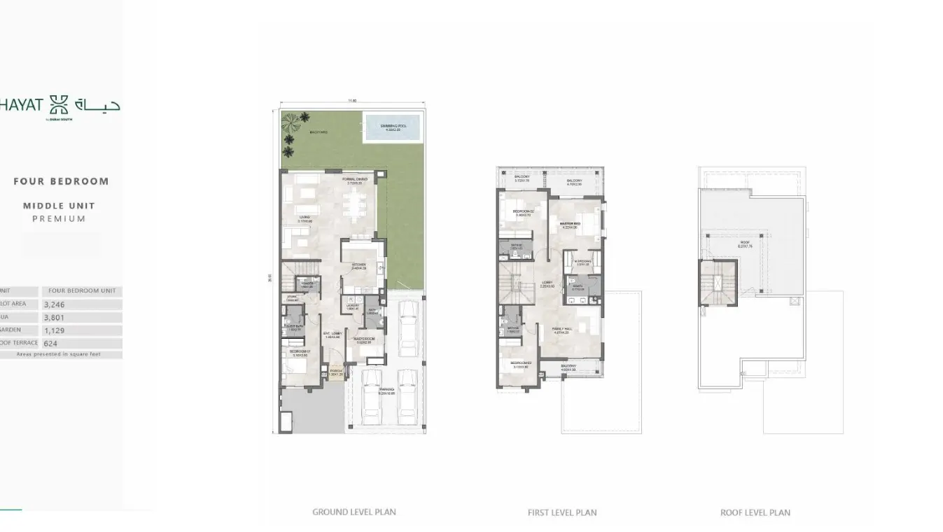 Floor plan for Mid Unit