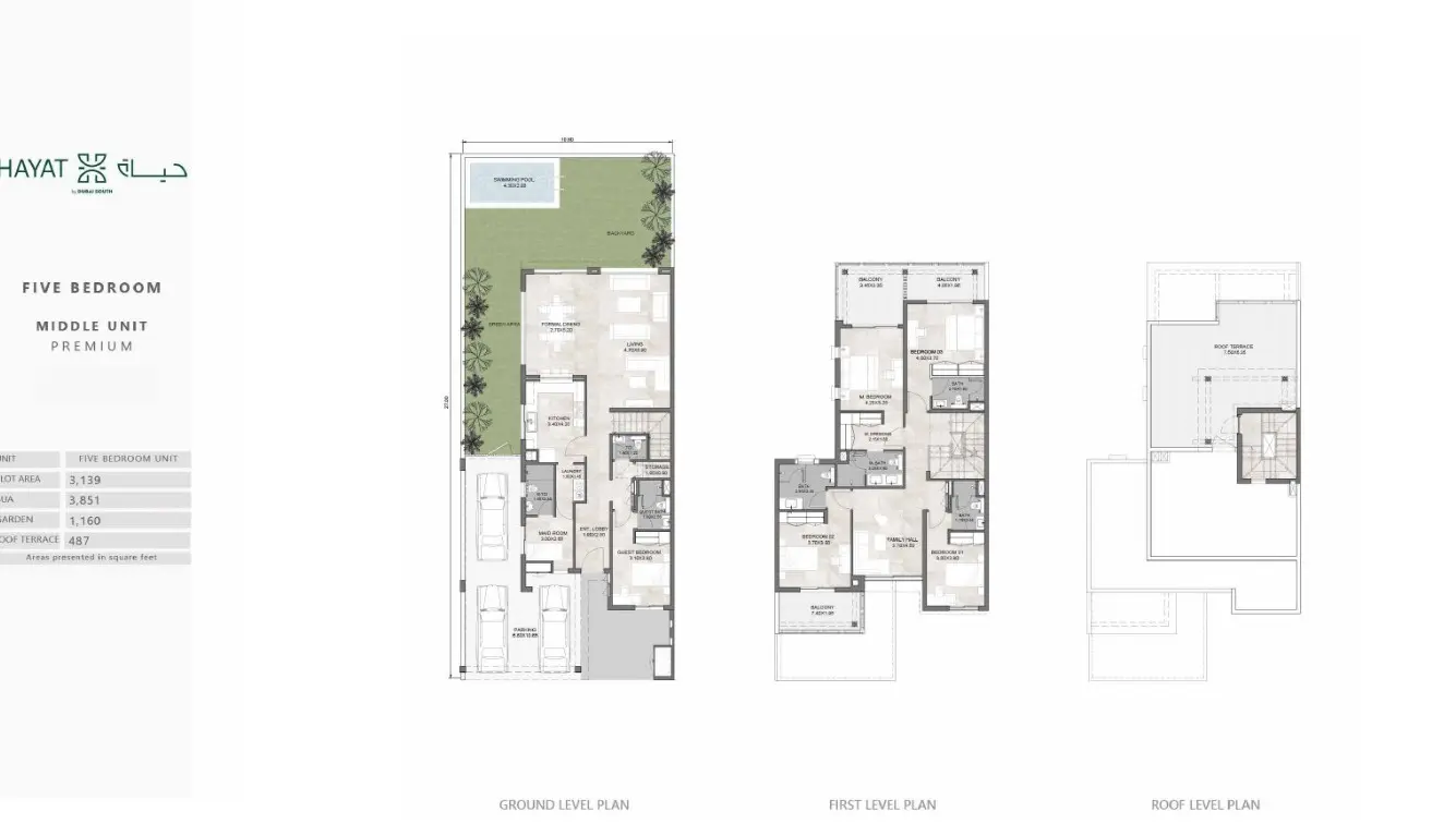 Floor plan for Mid Unit