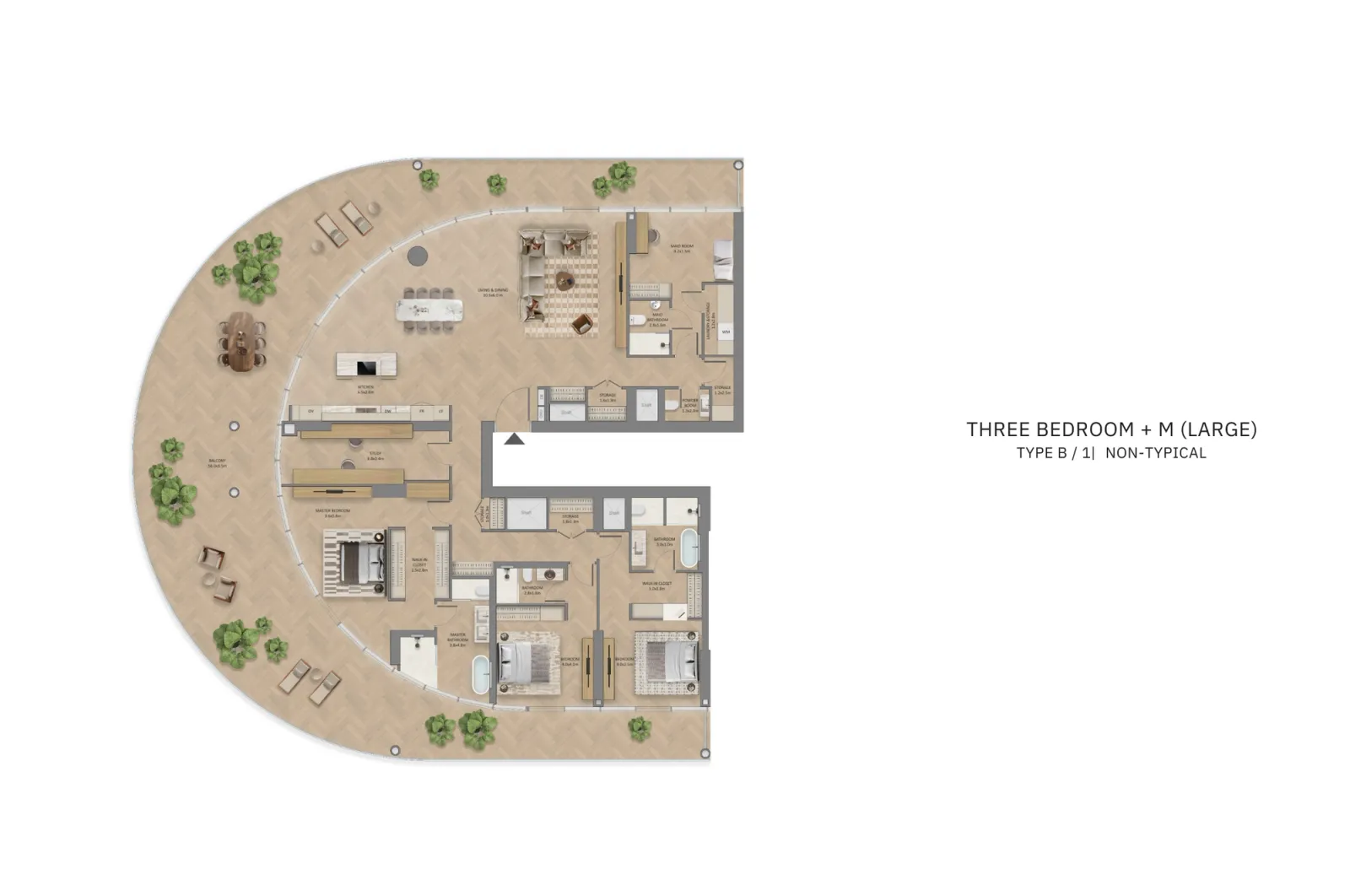 Floor plan for Type B1N