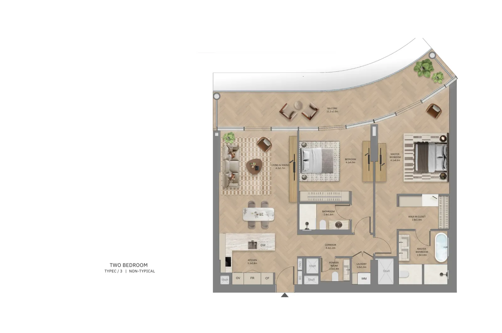 Floor plan for Type C3