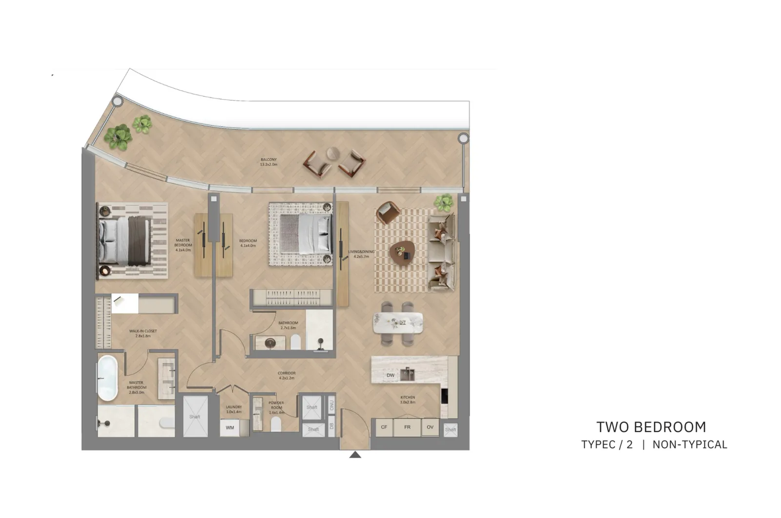 Floor plan for Type C2