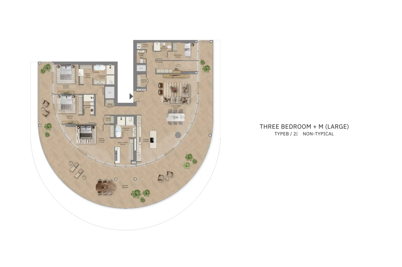 Floor plan for Type B2N