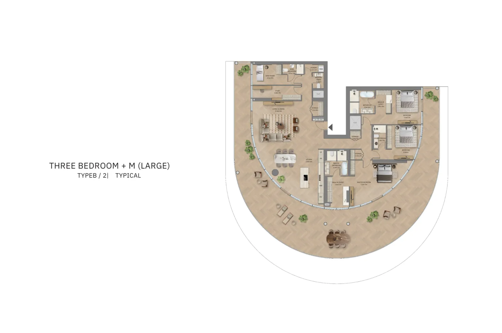 Floor plan for Type B2
