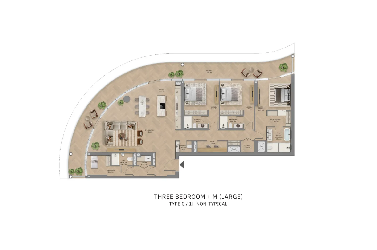 Floor plan for Type C1N