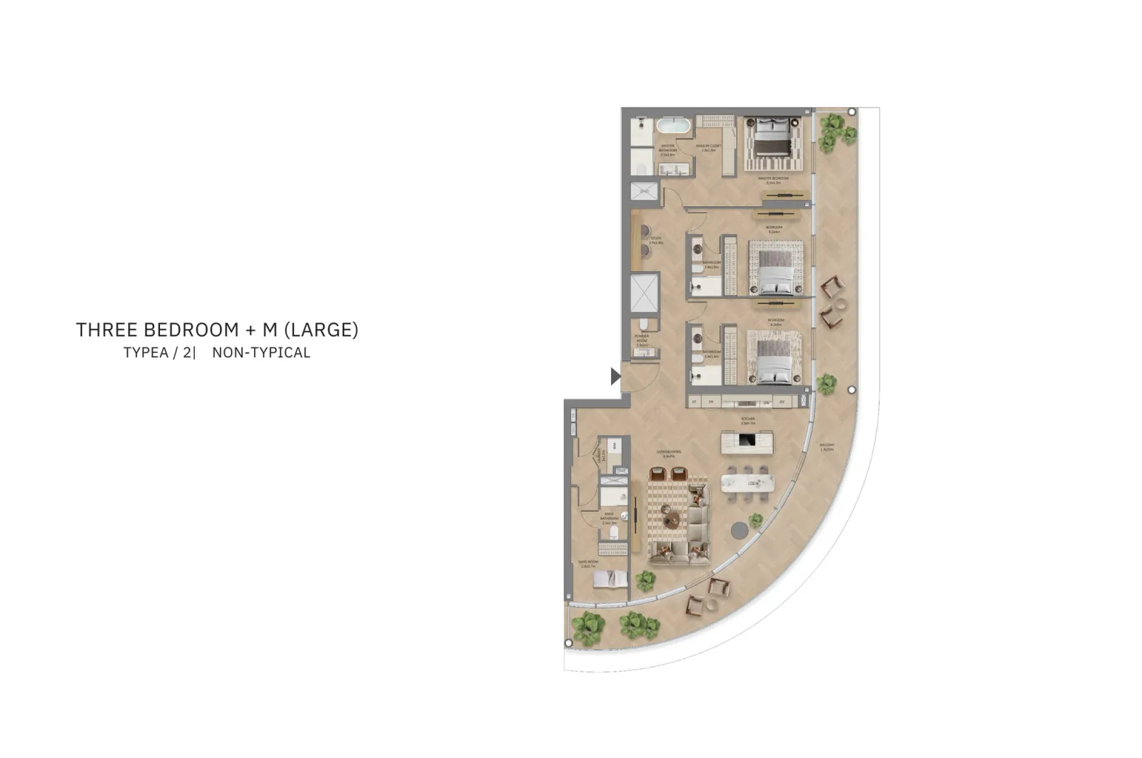 Floor plan for Type A2N
