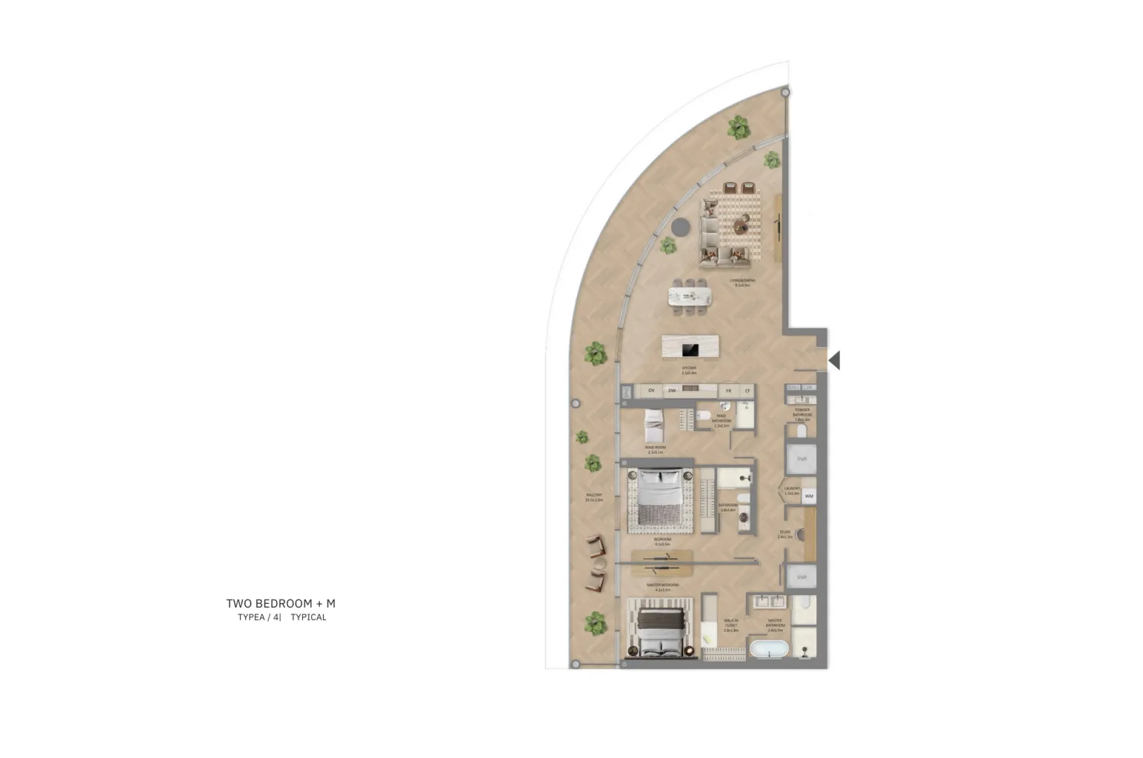 Floor plan for Type A4