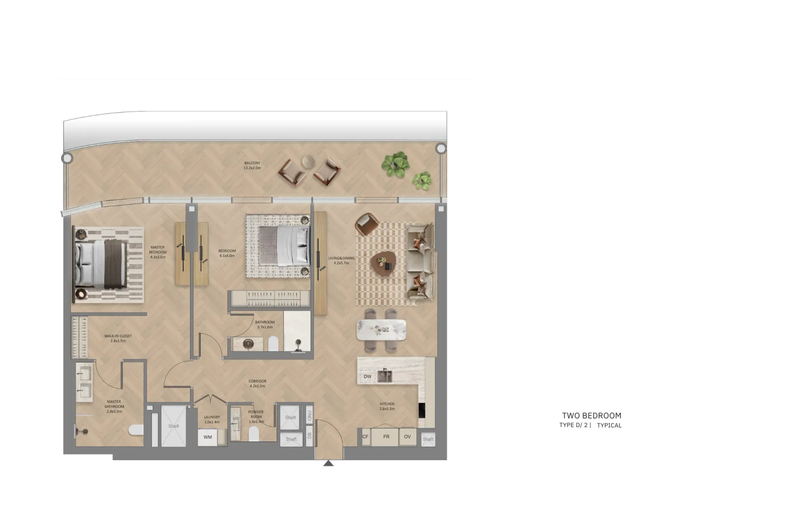 Floor plan for Type D2