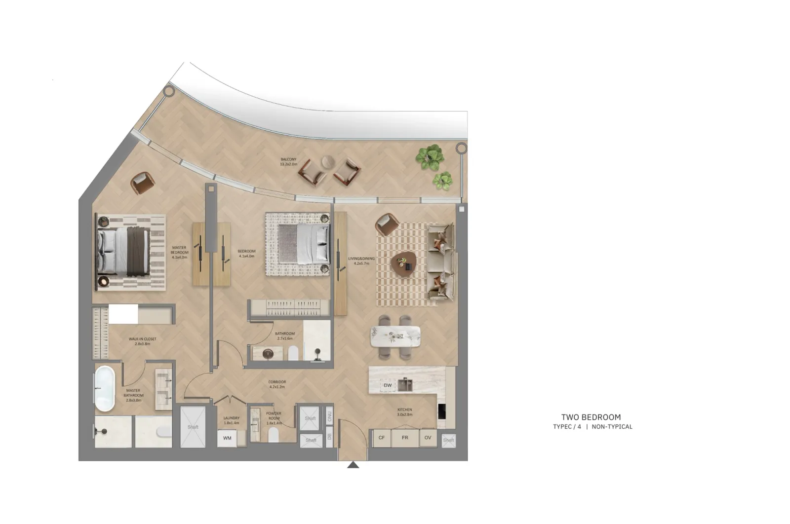 Floor plan for Type C4