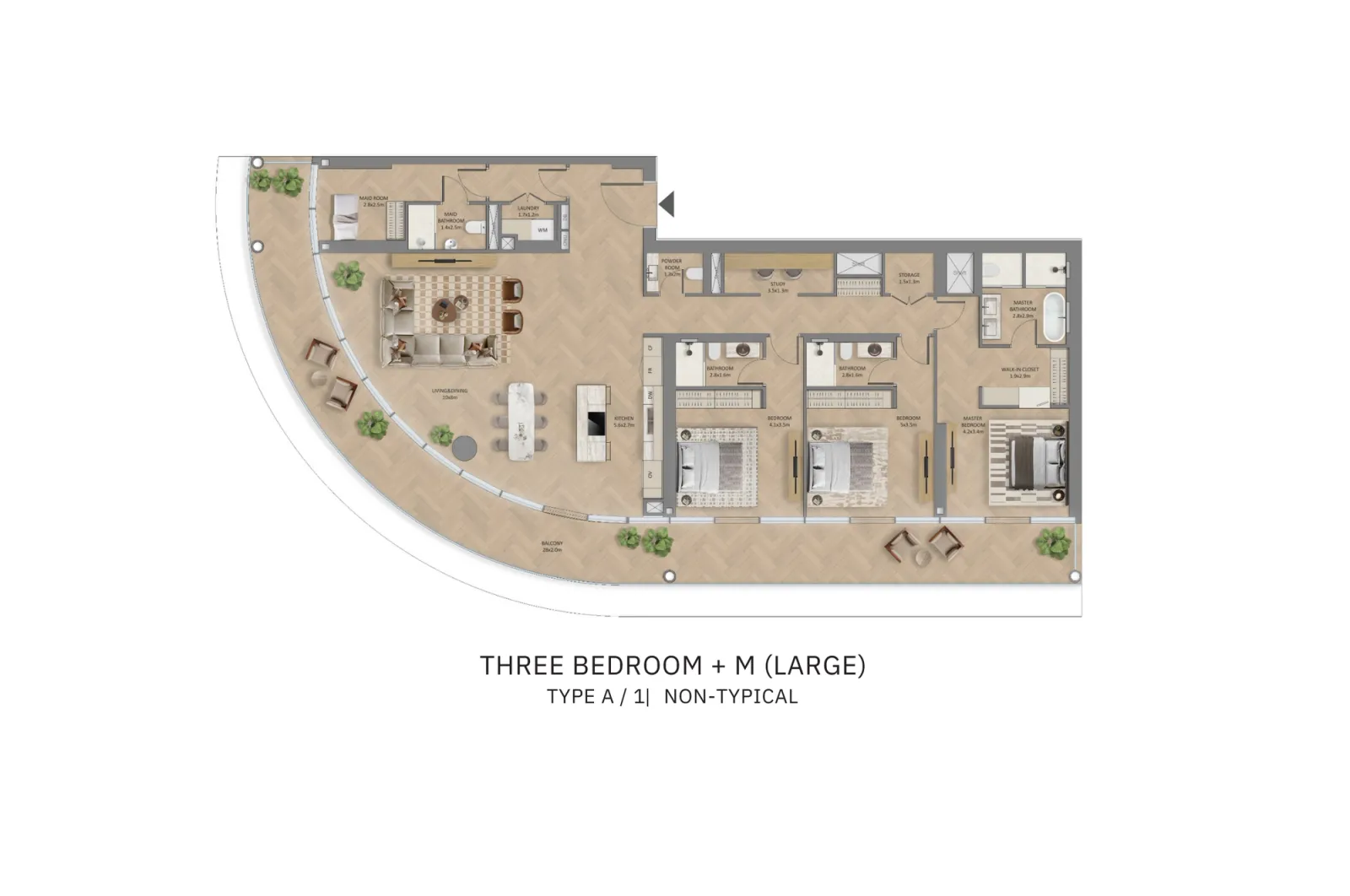 Floor plan for Type A1N