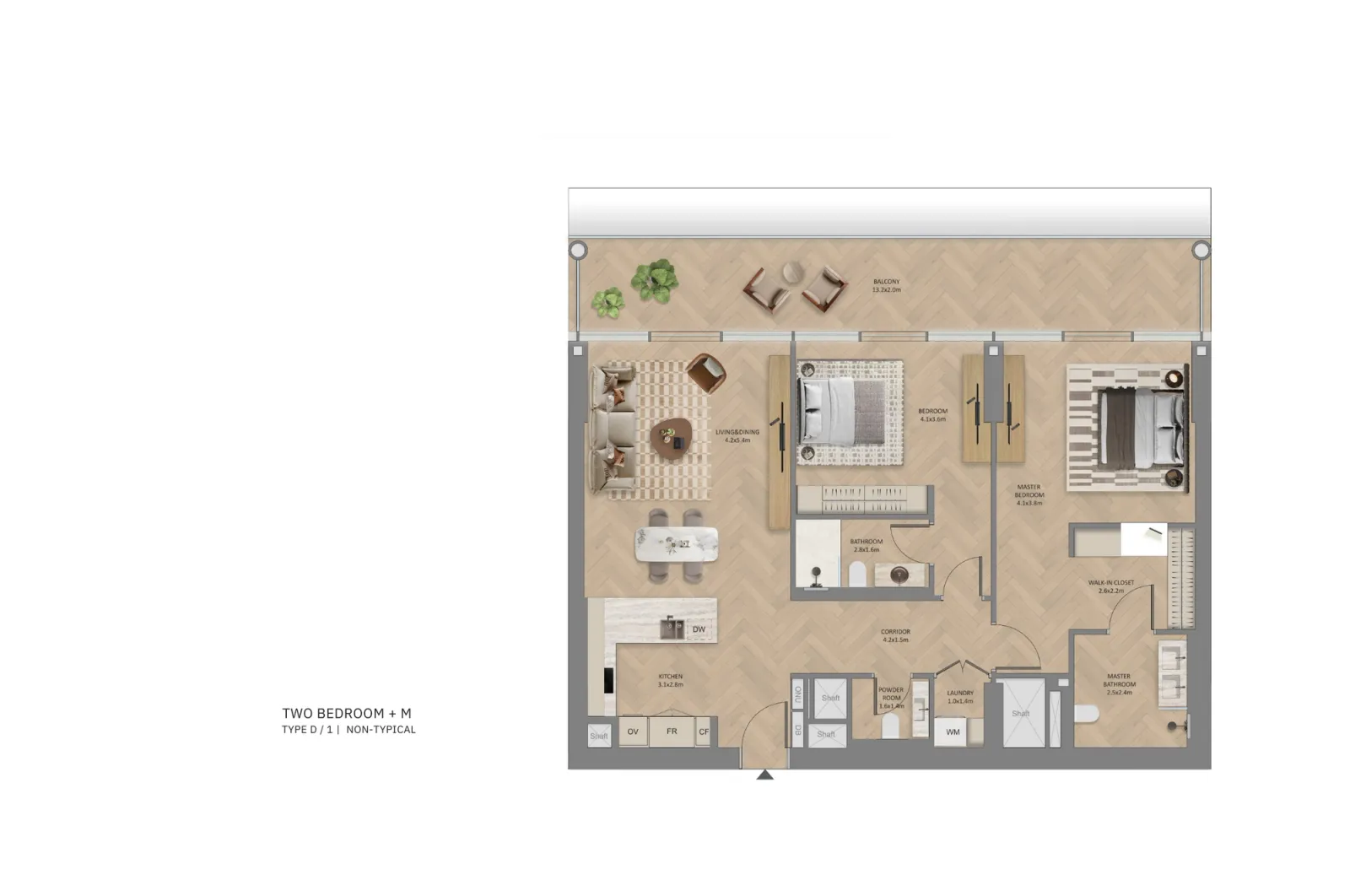 Floor plan for Type D1N