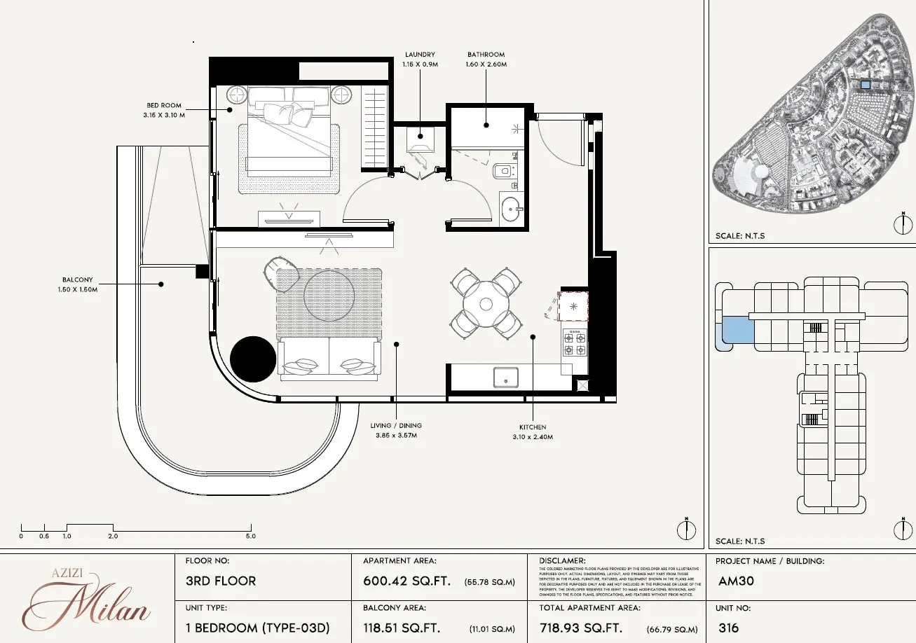 Floor plan for Type 03D