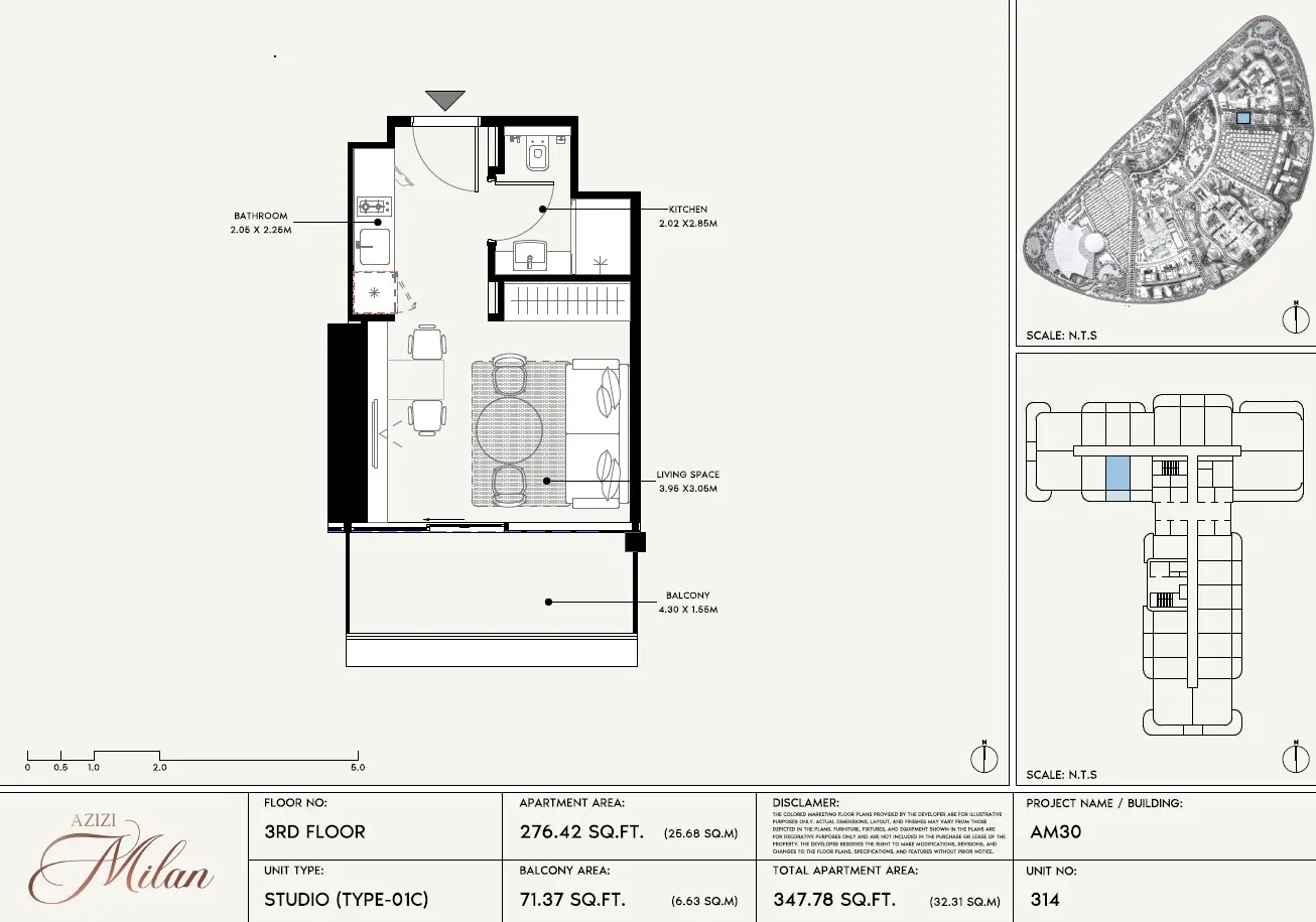 Floor plan for Type 01C