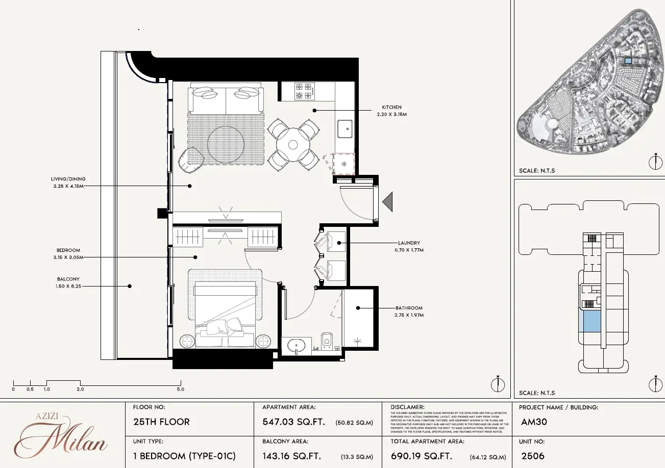 Floor plan for Type 01C